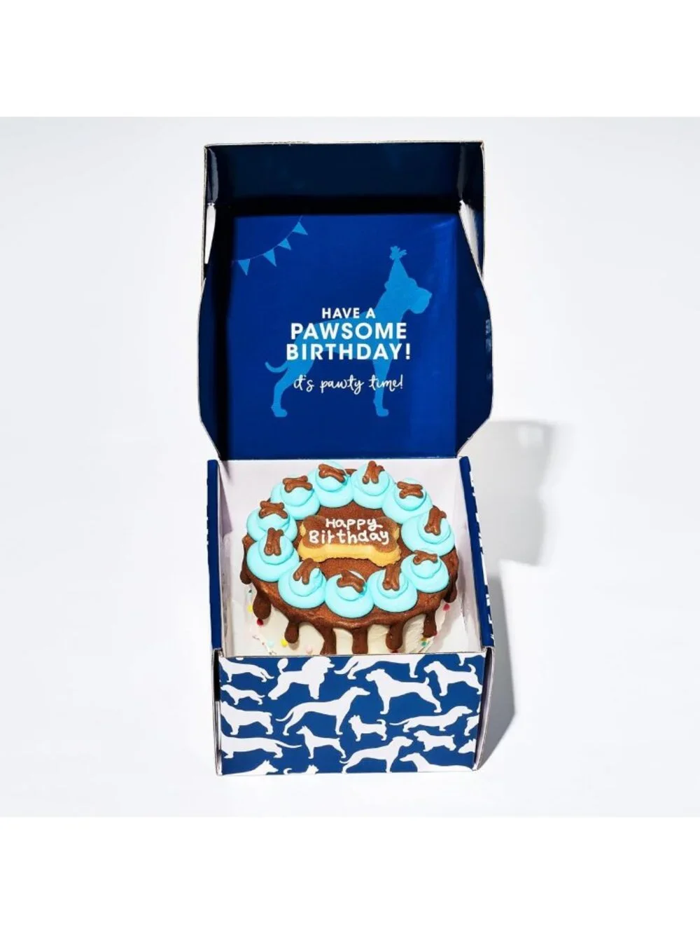 Delicious Peanut Butter Dog Birthday Cake - Hand Decorated Mini Treat for All